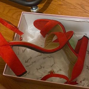 Heritage Red Velvet Heels
